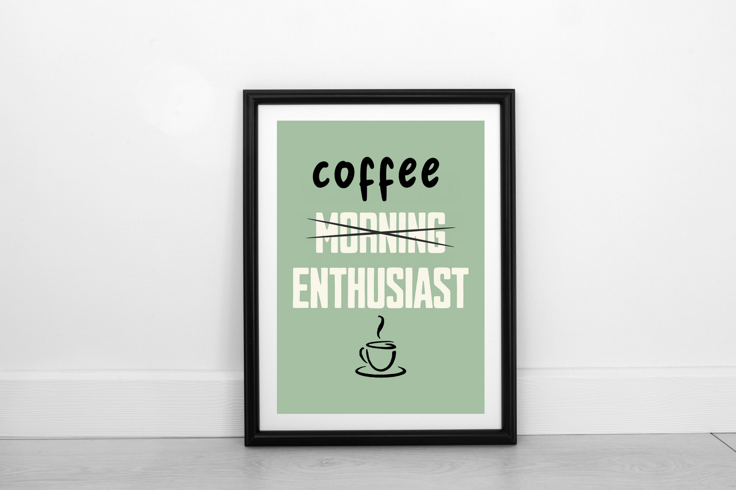 Coffee Enthusiast! Cream on Pistachio - Fine Art Print