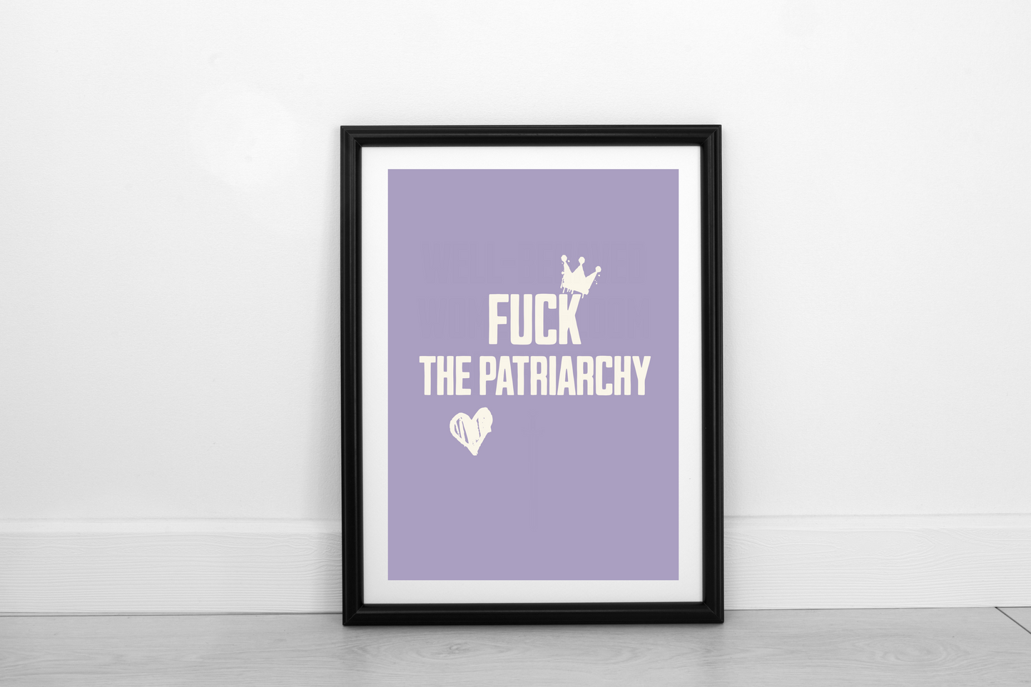 Fuck The Patriarchy! Cream on Heather - Fine Art Print