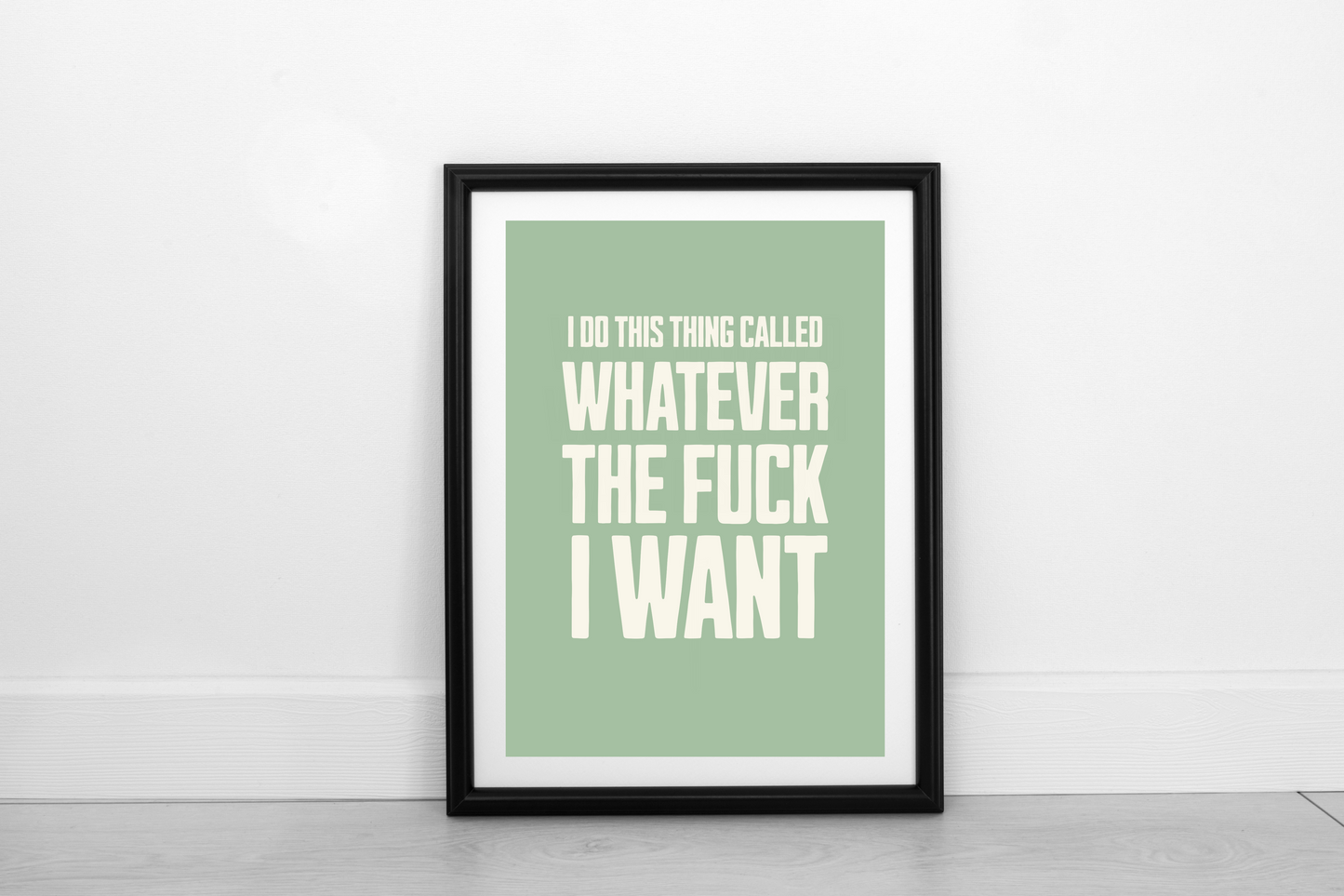 I Do This Thing Called... Cream on Pistachio - Fine Art Print