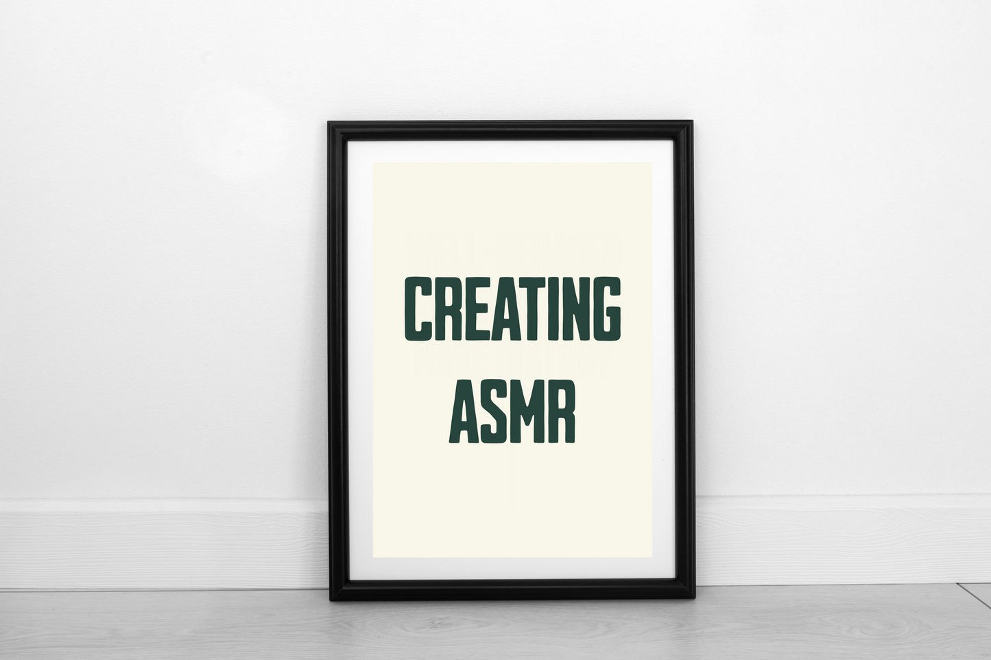 Creating ASMR Juniper Green on Cream - Fine Art Print