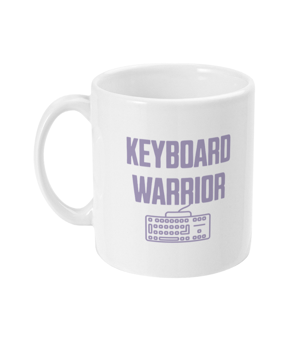 Keyboard Warrior! Heather on White - Ceramic Mug