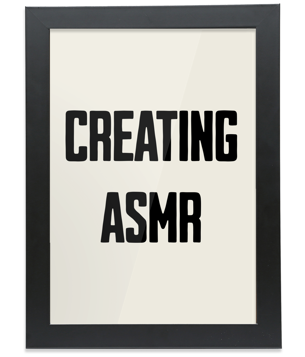 Creating ASMR Black on Cream - FRAMED Fine Art Print