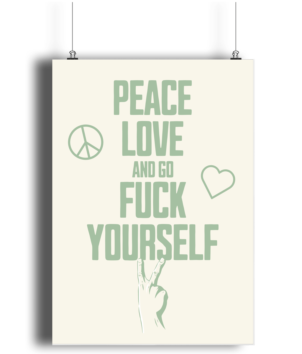 Peace Love... Pistachio on Cream - Fine Art Print