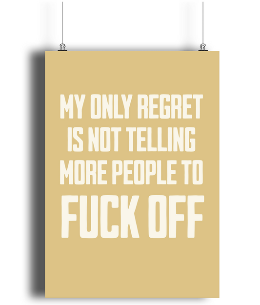 My Only Regret... Cream on Mustard - Fine Art Print