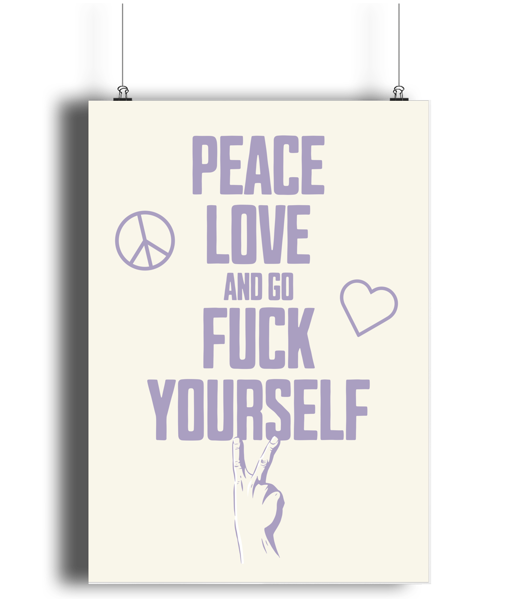 Peace Love... Heather on Cream - Fine Art Print