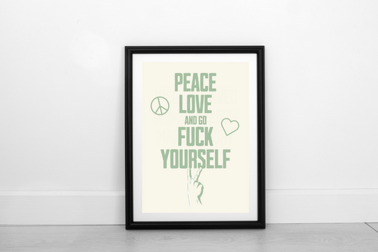 Peace Love... Pistachio on Cream - Fine Art Print