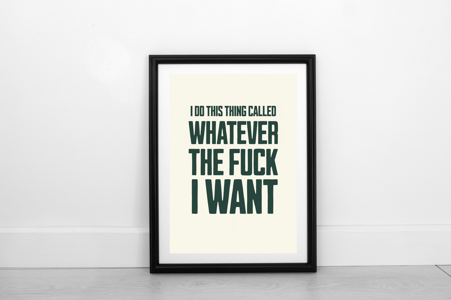 I Do This Thing Called... Juniper Green on Cream - Fine Art Print