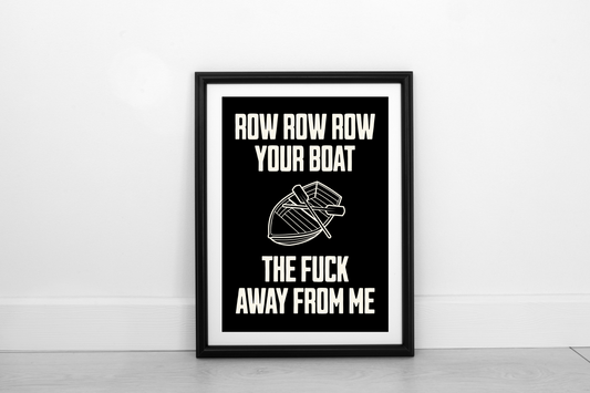 Row Row Row... Cream on Black - Fine Art Print