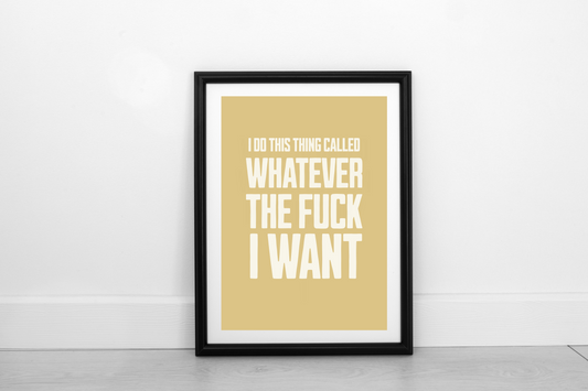 I Do This Thing Called... Cream on Mustard - Fine Art Print