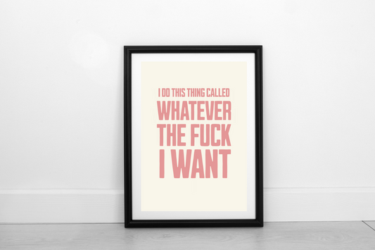 I Do This Thing Dusky Rose on Cream - Fine Art Print