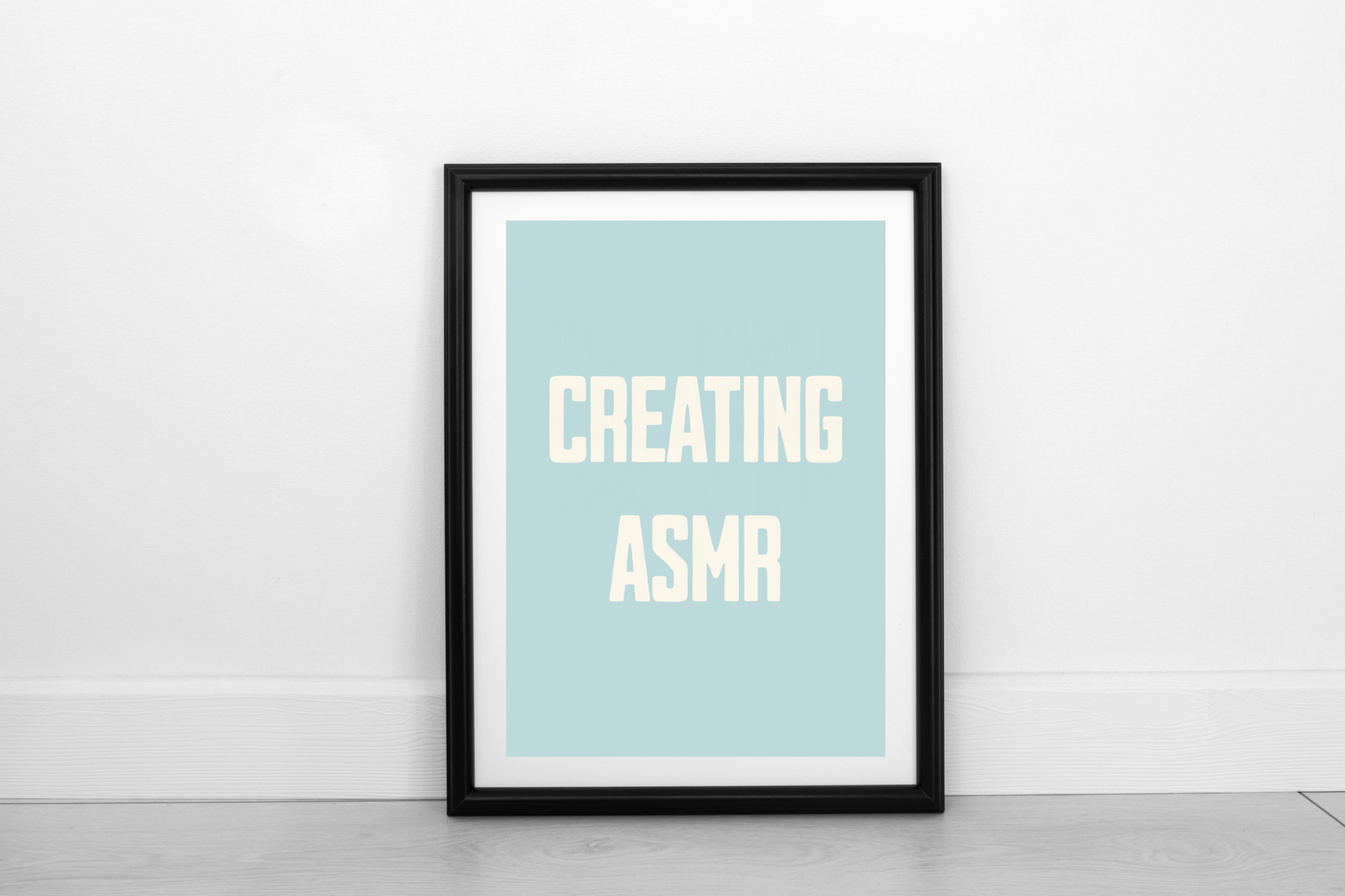 Creating ASMR  Cream on Powder Blue - Fine Art Print