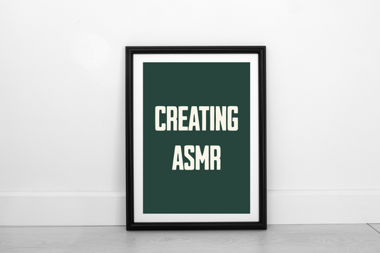 Creating ASMR  Cream on Juniper Green - Fine Art Print