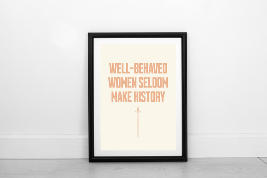 Well-Behaved Women... Pastel Orange on Cream - Fine Art Print