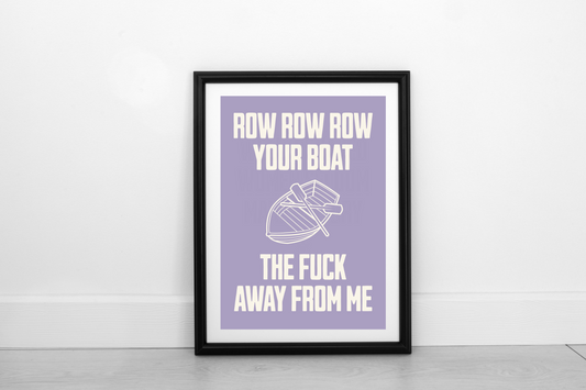 Row Row Row... Cream on Heather - Fine Art Print