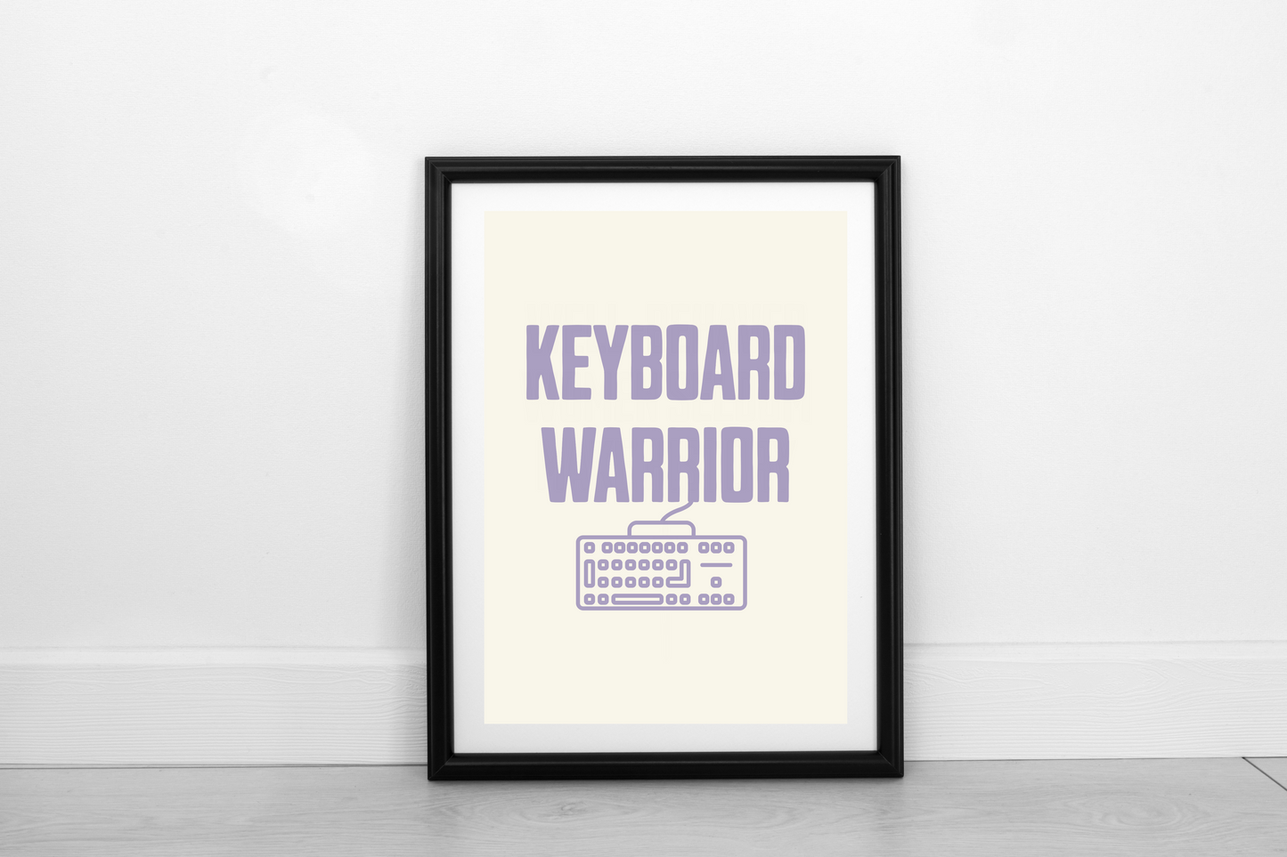 Keyboard Warrior! Heather on Cream - Fine Art Print