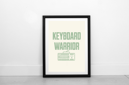 Keyboard Warrior! Pistachio on Cream - Fine Art Print