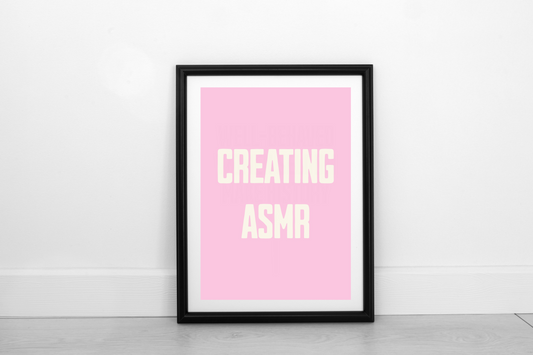 Creating ASMR  Cream on Blush Pink - Fine Art Print