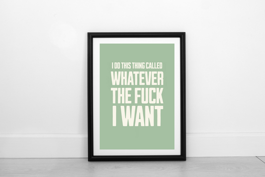 I Do This Thing Called... Cream on Pistachio - Fine Art Print