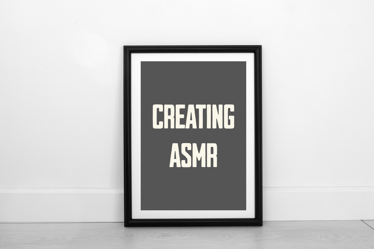 Creating ASMR  Cream on Smokey Grey - Fine Art Print