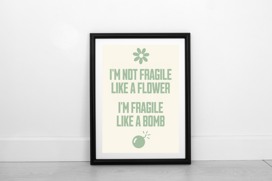 Fragile Like A Bomb! Pistachio on Cream - Fine Art Work