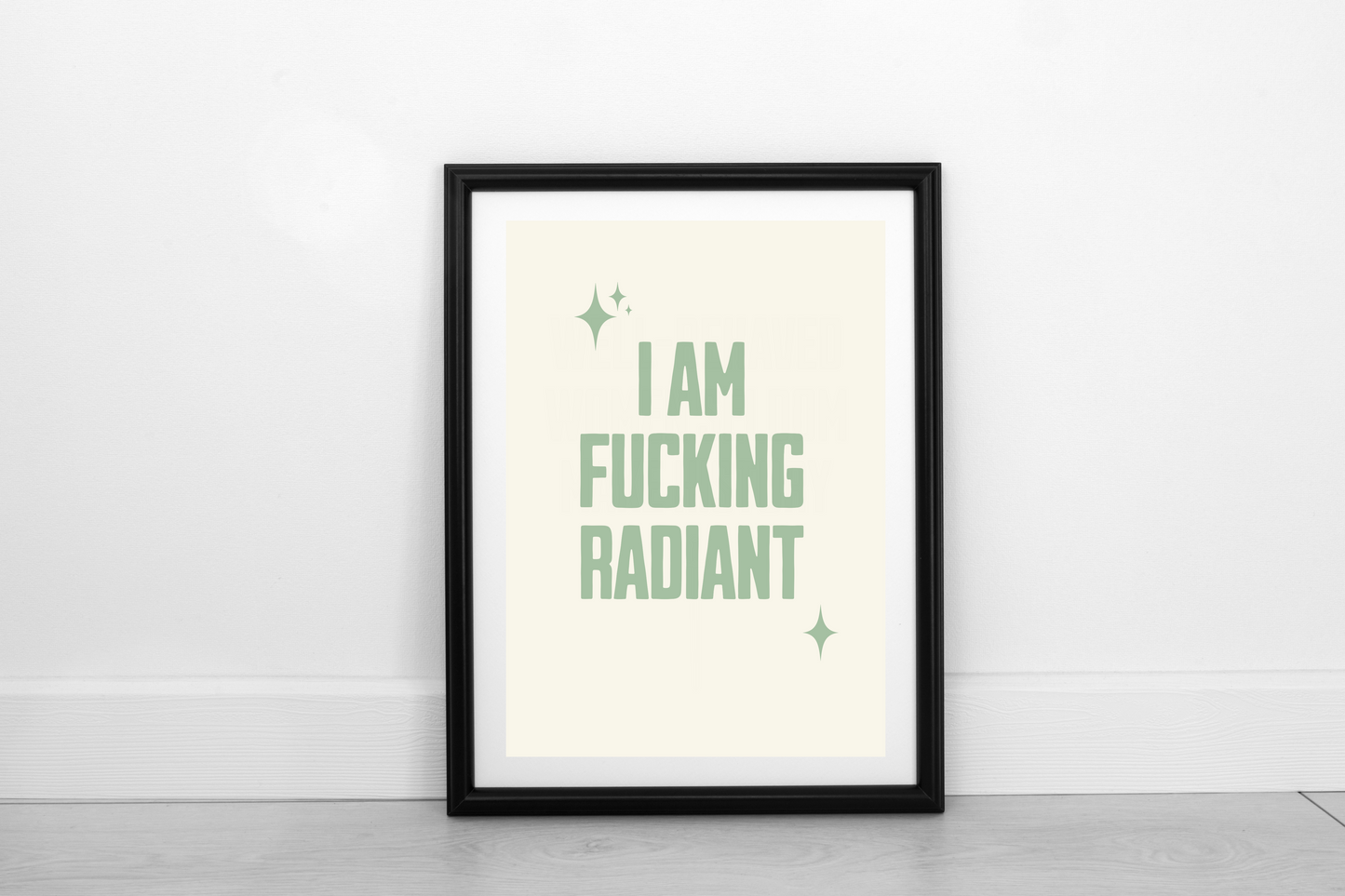 Fucking Radiant! Pistachio on Cream - Fine Art Print