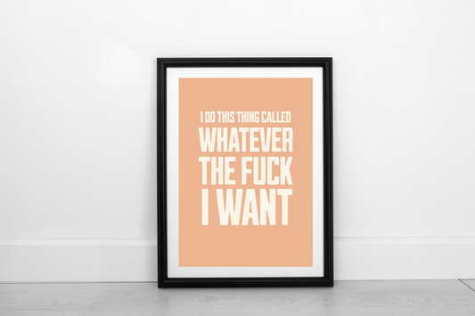 I Do This Thing Called... Cream on Pastel Orange - Fine Art Print