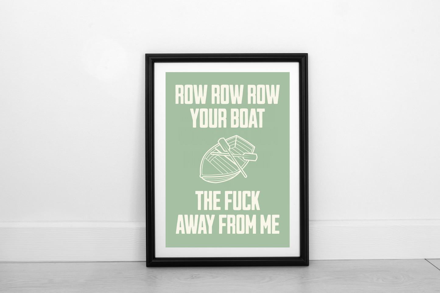 Row Row Row... Cream on Pistachio - Fine Art Print