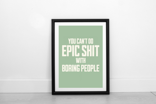 Epic Shit! Cream on Pistachio - Fine Art Print