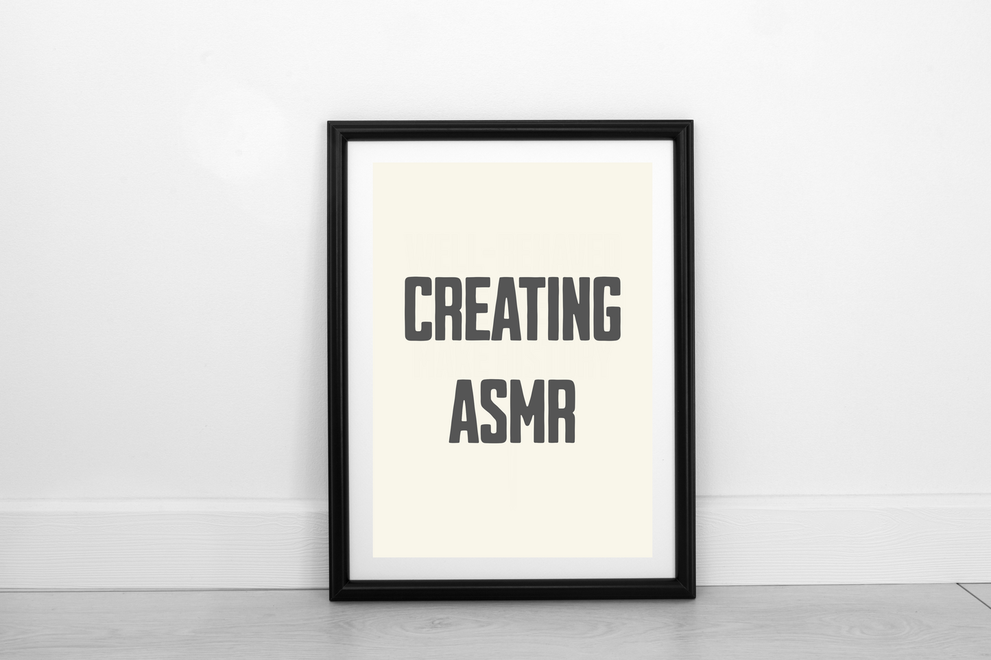 Creating ASMR  Smokey Grey on Cream - Fine Art Print