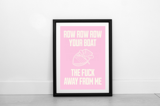 Row Row Row... Cream on Blush Pink - Fine Art Print