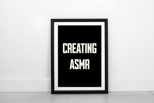 Creating ASMR  Cream on Black - Fine Art Print