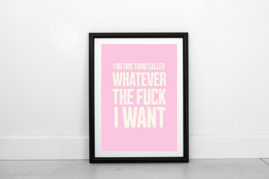 I Do This Thing Called... Cream on Blush Pink - Fine Art Print