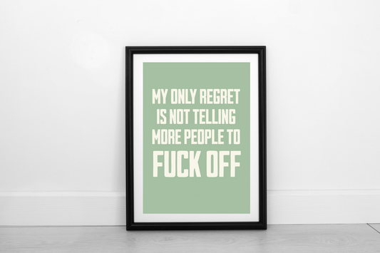 My Only Regret... Cream on Pistachio - Fine Art Print