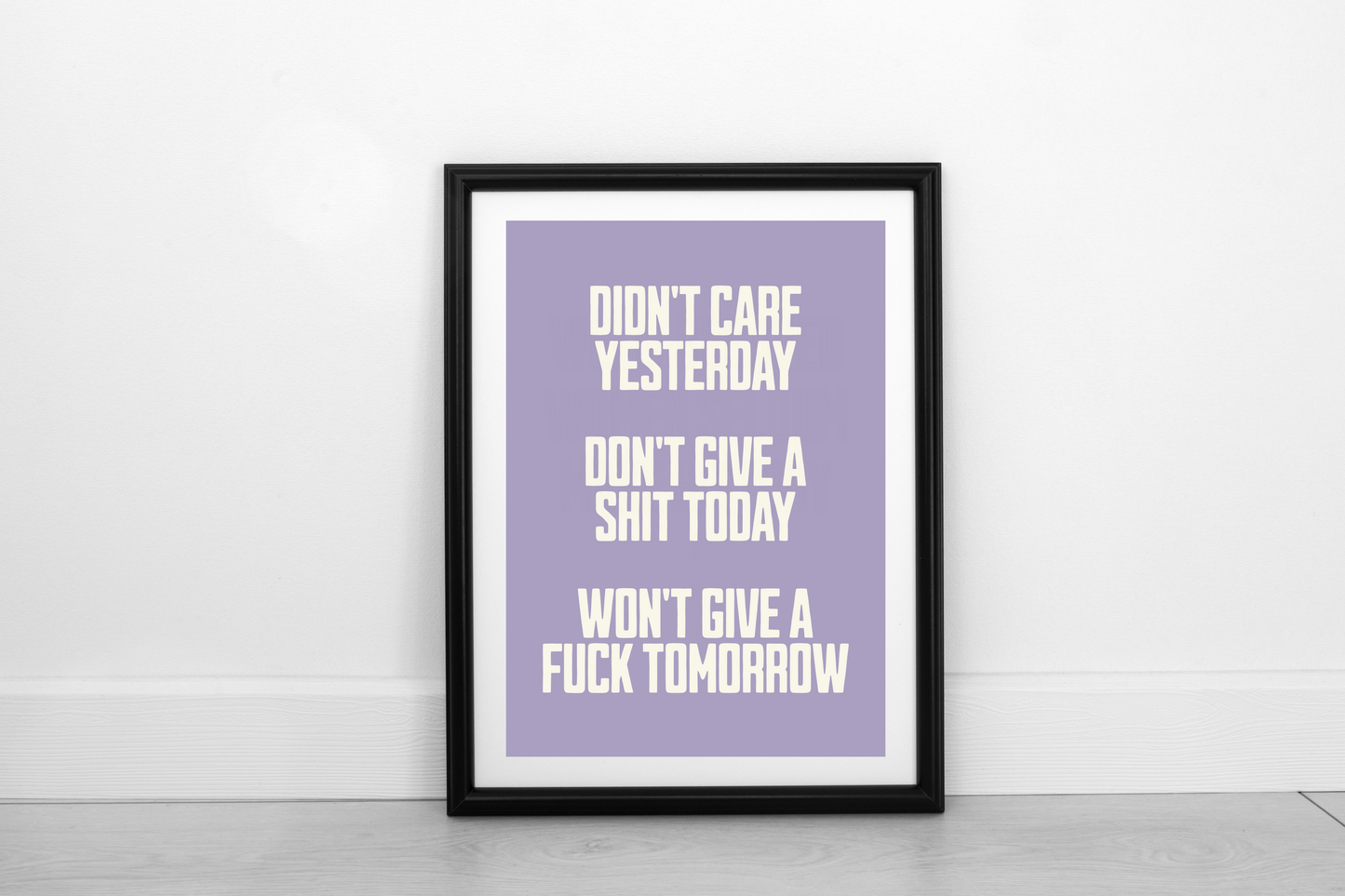 Didn't Care Yesterday... Cream on Heather - Fine Art Print