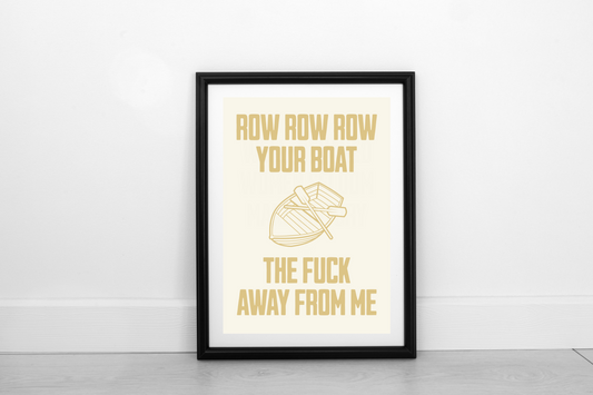 Row Row Row... Mustard on Cream - Fine Art Print