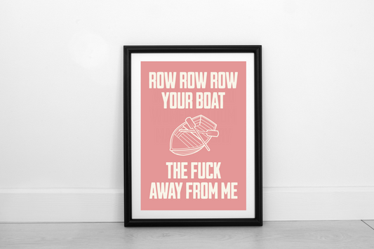 Row Row Row... Cream on Dusky Rose - Fine Art Print