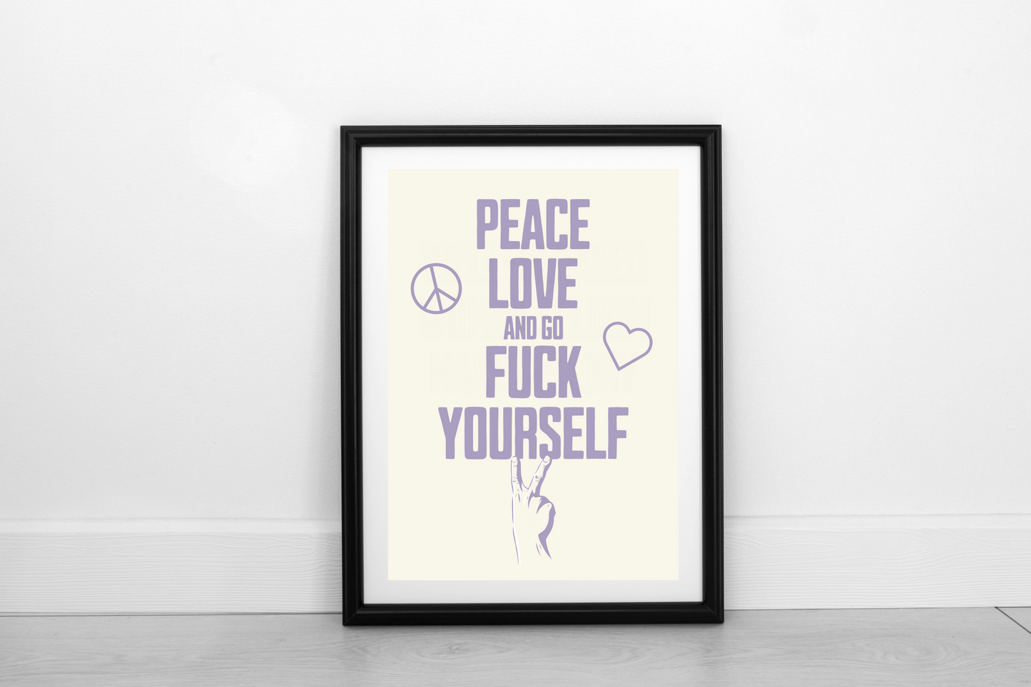 Peace Love... Heather on Cream - Fine Art Print