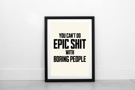 Epic Shit! Black on Cream - Fine Art Print