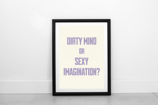 Dirty Mind Or Sexy Imagination? Heather on Cream - Fine Art Print