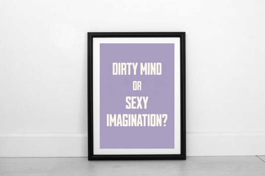 Dirty Mind Or Sexy Imagination? Cream one Heather - Fine Art Print