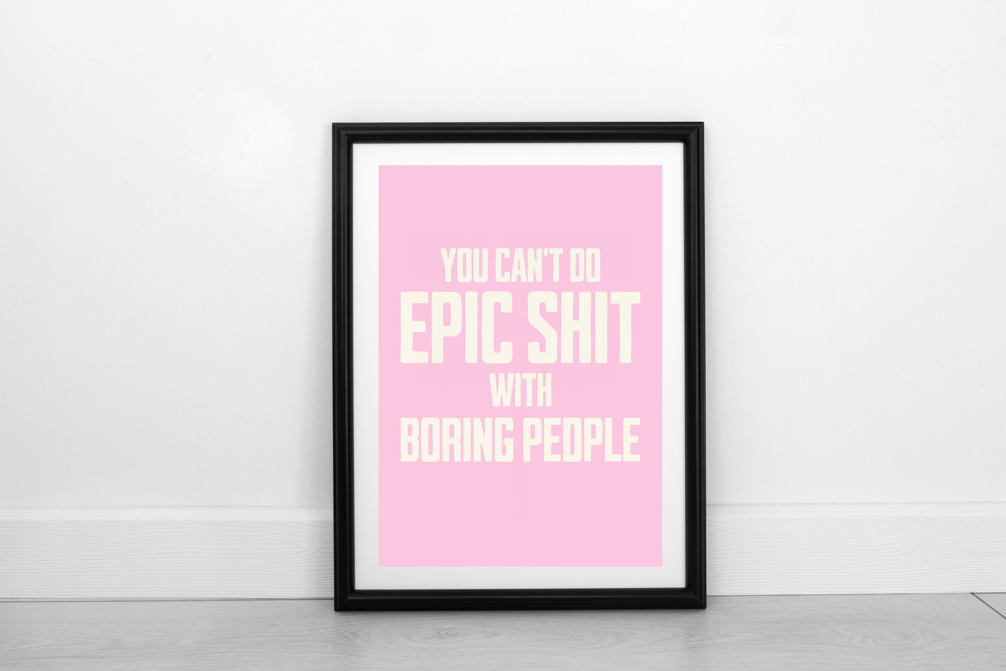 Epic Shit! Cream on Blush Pink - Fine Art Print