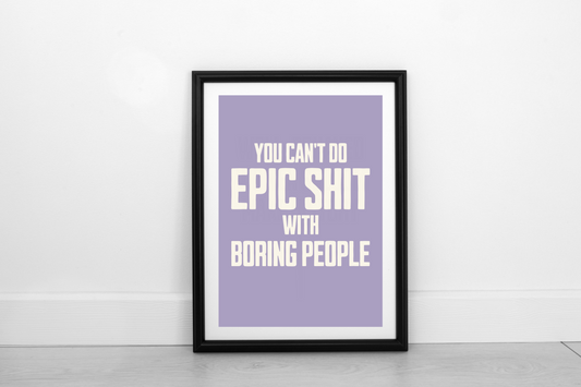 Epic Shit! Cream on Heather - Fine Art Print