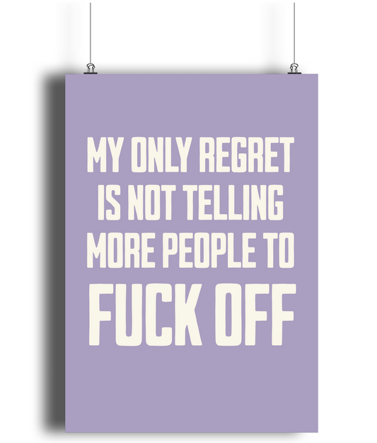 My Only Regret... Cream on Heather - Fine Art Print