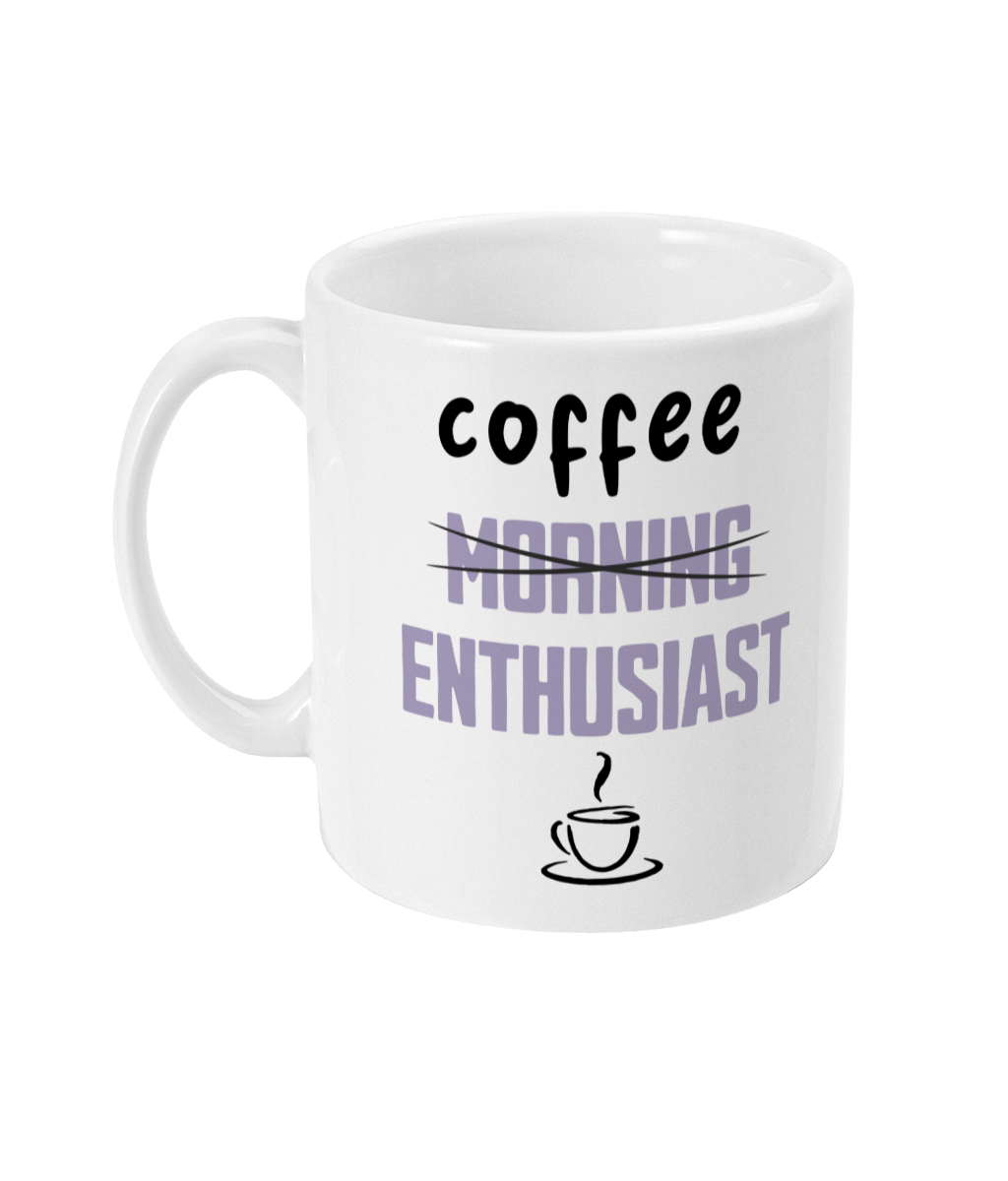 Coffee Enthusiast! Heather on White - Ceramic Mug